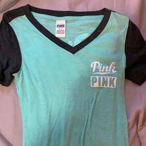 PINK teal and grey t-shirt